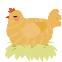 A honey chicken with a bar pattern
