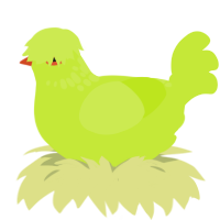 Limeade, a lime chicken with a neck-speckle pattern
