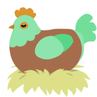 A brown and spring chicken with a head pattern