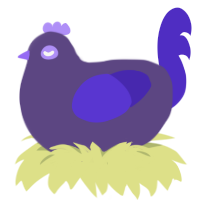 A overcast and indigo chicken
