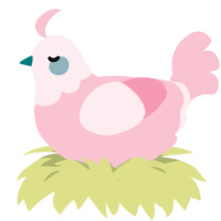A rose chicken with a head pattern