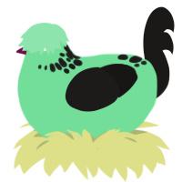 Poison, a spring and sable chicken with a neck-speckle pattern