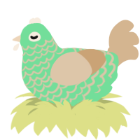 A spring and beige chicken with a lace pattern