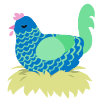 A sapphire and spring chicken with a lace pattern