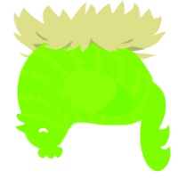 A grass chicken with a bar pattern