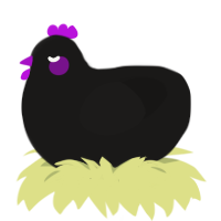 A sable chicken