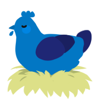 (unnamed), a sapphire and navy chicken