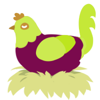 A wine and lime chicken with a head pattern