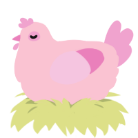 A rose and pink chicken