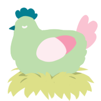 A gluppy and rose chicken