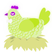 A apple and lime chicken with a lace pattern