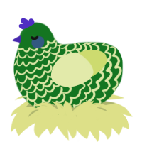 A leaf and lemon chicken with a lace pattern
