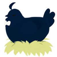 A tumblr chicken with a head pattern