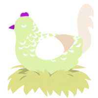 iceberg lettuce, a apple and cream chicken with a half-lace pattern