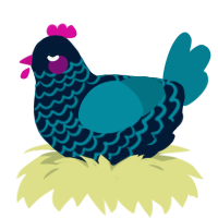 A tumblr and sea chicken with a lace pattern