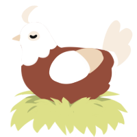 A russet and cream chicken with a head pattern