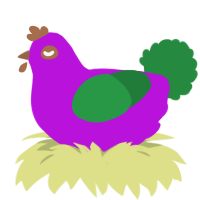 (unnamed), a amethyst and viridian chicken