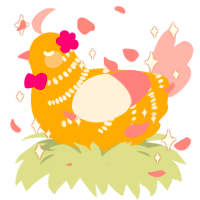 A orange and rose chicken with a half-bar pattern