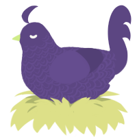 A overcast chicken with a double-lace pattern