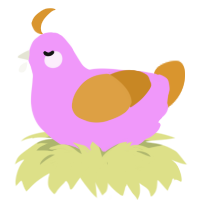 A lavender and orange chicken