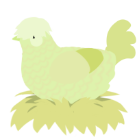 A apple and lemon chicken with a lace pattern