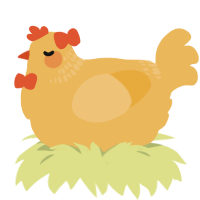 A honey chicken with a neck-band pattern