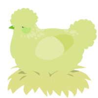 A lemon chicken with a neck-speckle pattern
