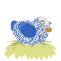 A sable and gold chicken with a double-lace pattern