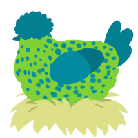 (unnamed), a grass and sea chicken with a speckle pattern