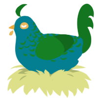 A sea and leaf chicken with a half-lace pattern