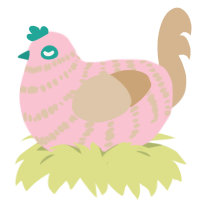 behold a man, a rose and beige chicken with a bar pattern