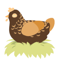 A bark and beige chicken with a half-lace pattern