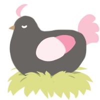 SLAMMING FISTS ON, a grey and rose chicken
