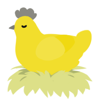 A yellow chicken
