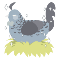 A bark and ash chicken with a half-lace pattern