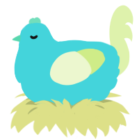 A aqua and apple chicken