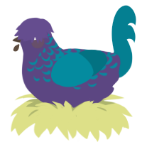 A overcast and sea chicken with a half-lace pattern