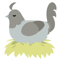 (unnamed), a silver and ash chicken with a head pattern