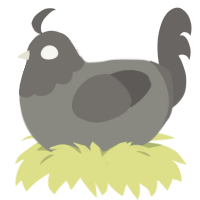 (unnamed), a ash and grey chicken with a head pattern