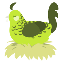 avocado, a lime and olive chicken with a half-lace pattern