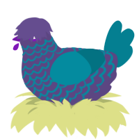 A overcast and sea chicken with a lace pattern