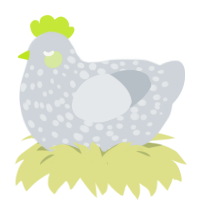 A mist chicken with a speckle pattern