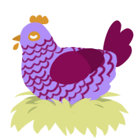 (unnamed), a lilac and wine chicken with a lace pattern
