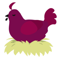 A wine and maroon chicken