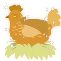 A orange and honey chicken with a half-lace pattern