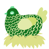 A leaf and lemon chicken with a lace pattern