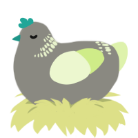 Sidewalk, a ash and apple chicken with a neck-band pattern