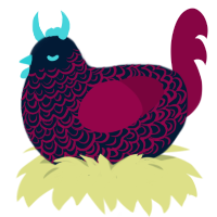A tumblr and maroon chicken with a double-lace pattern