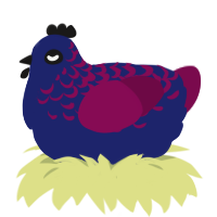 (unnamed), a navy and wine chicken with a half-lace pattern