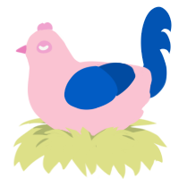 (unnamed), a rose and ultramarine chicken